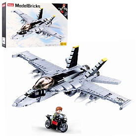 Конструктор SLUBAN M38-B0928 "Model Bricks": Бойовий літак, 682 дет. - 1 - smarttoys.com.ua