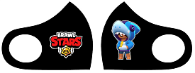 Маска Pitta Print M Brawl Stars Леон Акула Black																						 - 1 - smarttoys.com.ua