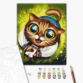 Картина за номерами: Котик із ППО ©Маріанна Пащук 40х50 - 1 - smarttoys.com.ua