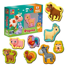 Набір магнітів "Ферма" VT3106-24 (укр) - 1 - smarttoys.com.ua