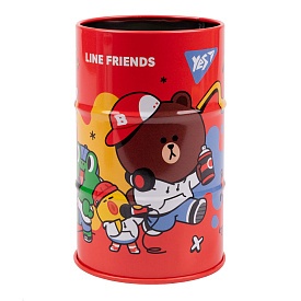 Стакан-підставка бочка YES Line friends метал - 1 - smarttoys.com.ua
