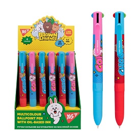 Ручка кулькова YES Line Friends: WOW 0,5 мм 4 кольори - 1 - smarttoys.com.ua