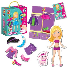 Гра настільна Vladi Toys магнітна одягалка. Меган і Поллі VT3702-11 (укр) - 1 - smarttoys.com.ua