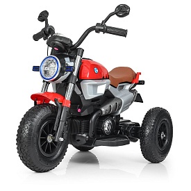 Мотоцикл M 3687AL-3 2 мотори 18W, 12V7A, USB, муз., шкір. сидіння, червоний. - 1 - smarttoys.com.ua