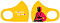 Маска Pitta Print S Игра в кальмара25 Triangle Yellow																						 - 1 - smarttoys.com.ua