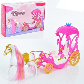 Карета 385B конячка, кор., 37-25-9,5 см. - 1 - smarttoys.com.ua