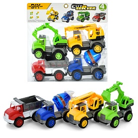 Будтехнiка 090A-67 інерц.,4 види, 4 шт., пакет, 27-23-5 см. - 1 - smarttoys.com.ua