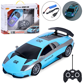 Машина 2256-58 радіокер., акум., 1:16, гумові колеса, USB, 2 види, світло, кор., 43-34-9,5 см. - 1 - smarttoys.com.ua