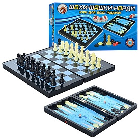 Шахи MC 1178 магнітні, 3 в 1 великі, пластмасові, кор., 32-18-5 см - 1 - smarttoys.com.ua