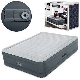 Велюр матрац BW 69075 вбудований електронасос, 220V, 203-152-46 см. - 1 - smarttoys.com.ua