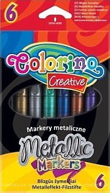Маркери металізовані набір 6 кол. COLORINO - 1 - smarttoys.com.ua