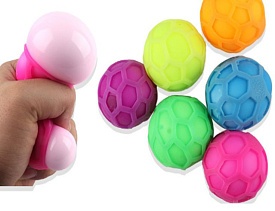 Іграшка антистрес BJ0025 м'ячик, сквіши, 6 кольорів, кор., 6,5-6,5-6,5 см. - 1 - smarttoys.com.ua