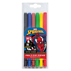 Фломастери YES 6 кольорів Marvel.Spiderman - 1 - smarttoys.com.ua