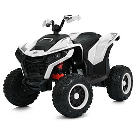 Квадроцикл M 6128EBLR-1(24V) радіок.2,4G,4мот.75W,1акум.24V7AH,USB,TF,BT,EVA,шкіра,муз.,світло,білий - 1 - smarttoys.com.ua