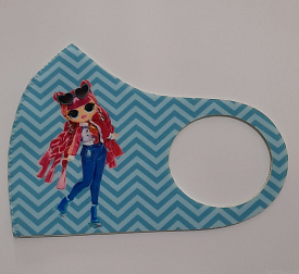 Маска Pitta Print S LOL OMG Роллер Чик Zigzag Turquoise																						 - 1 - smarttoys.com.ua