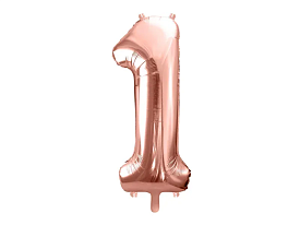 Фольгована цифра 1 Рожеве золото Partydeco - 1 - smarttoys.com.ua