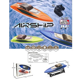Катер 151 радіокер. 2,4G, акум.,USB, підставка, 3 кольори, кор., 37-24-8 см. - 1 - smarttoys.com.ua