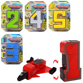 Трансформер 168-105ABCDE робот + цифра, 5 видів, лист, 17-12-3 см. - 1 - smarttoys.com.ua