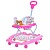 Ходунки M 3656A-S-8 мишка, стопор, силик. колеса 8 шт., муз., рожевий. - 1 - smarttoys.com.ua