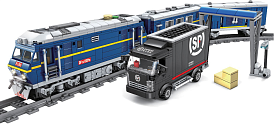 Конструктор ZIPP Toys Поезд DF11 Z з рельсами к:синій - 1 - smarttoys.com.ua