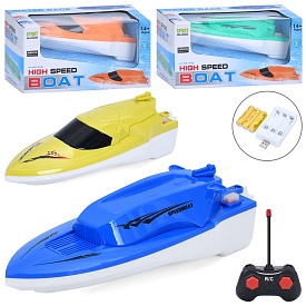 Катер BJ661-11A-12A-13A-14A (24шт) р/к, акум, 20,5см, світло, USBзарядне(блок), 2 види по 2 кольори, в кор-ці, 19,5-10,5-9,5см - 1 - smarttoys.com.ua