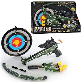Арбалет M 0488 стріли на присосках, лазер, мішень, кор., 45-28,5-6,5 см. - 1 - smarttoys.com.ua