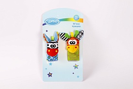 F 1005 Набір (2 шт) м'яких іграшок-брязкалець на руку - 1 - smarttoys.com.ua