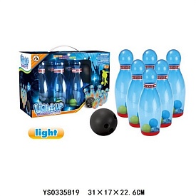 Боулінг AJ831-8BL кеглі 6шт., куля, світло, бат.(табл.), кор., 31-22,5-17см. - 1 - smarttoys.com.ua